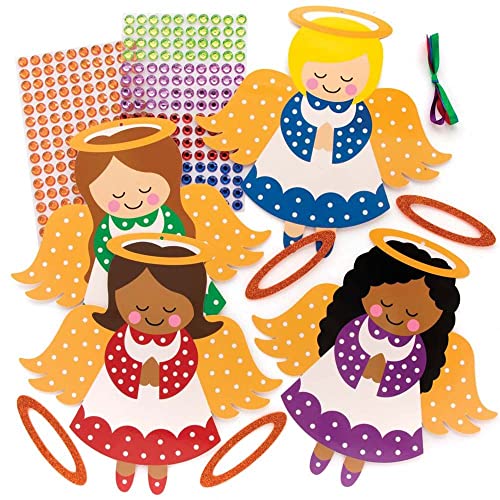 Baker Ross FE922 Engel Bastelset mit Schmucksteinen- 4er... - Jouets & Jeux Amazon Allemagne à 7.02€