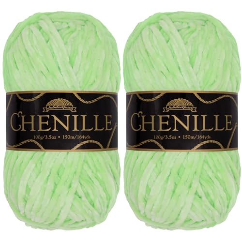 JubileeYarn Chenille-Garn – Kammgewicht – 100 g/Knäuel –... - Maison & Cuisine Amazon Allemagne à 6.22€