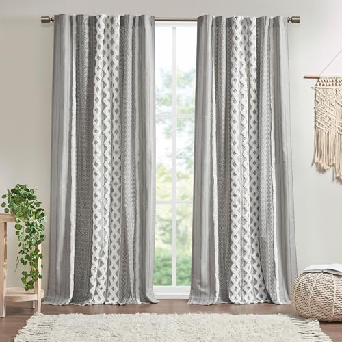 INK+IVY Imani Cotton Geometric Print, Single Panel Window... - Home & Kitchen Amazon UK à 26.77€