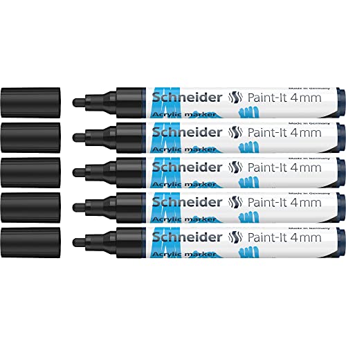 Schneider Paint-It 120201 Lot de 5 stylos acryliques avec... - Auto & Moto en promo à 13.90€