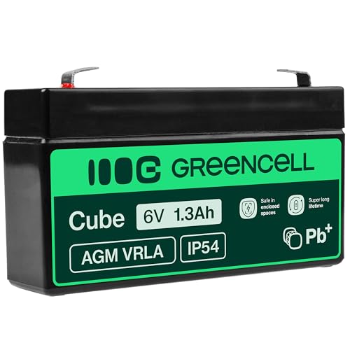 Green Cell Batterie AGM 6 V 1,3 Ah VRLA - Batterie au Plomb... - Jouets & Jeux en promo à 15.85€