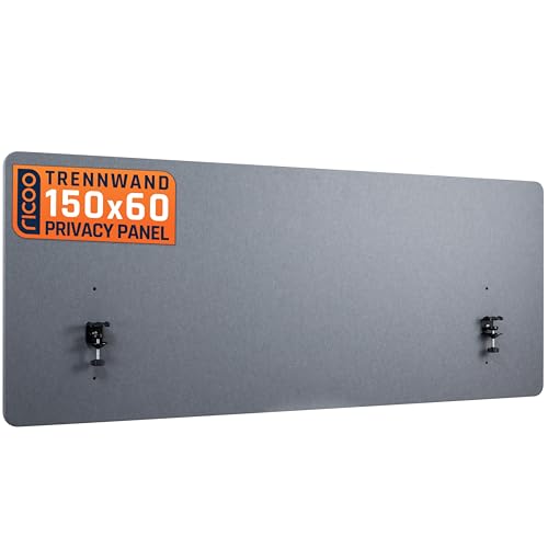 RICOO Akustik Trennwand Schreibtisch 150 x 60 x 2 cm... - Maison & Cuisine en promo à 128.56€