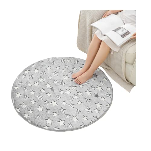 iTwinkle-Huang Area Rug Round Carpet, Flash Star Moon... - Deal du jour à 1.50€