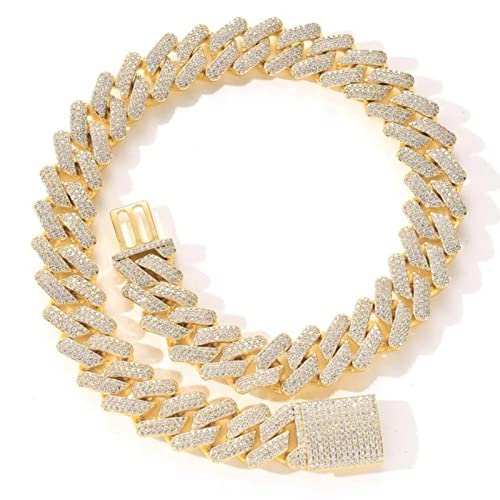 zxcs 20mm Out-Ketten für Männer Miami Cuban Link Halskette... - Bijoux & Montres Amazon Allemagne à 14.23€
