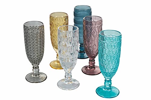 Juego de 6 copas de cristal de colores, 160 ml, Geometrie - Jouets & Jeux en promo à 42.74€