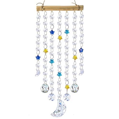 YU FENG Cristal Luna Estrella Prisma Suncatcher Rainbow... - Maison & Cuisine Amazon Espagne à 12.72€