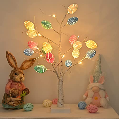 kemooie Arbre de Bouleau Blanc de 61 cm avec Lot de 24 œufs... - Maison & Cuisine Amazon France à 19.46€