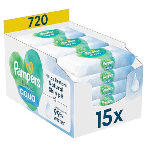 Pampers Harmonie Aqua Feuchttücher 15 Packungen mit jeweils... - Beauty & Fragrances Amazon Germany à 23.95€