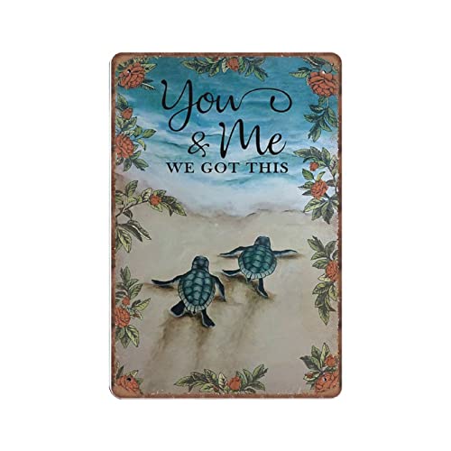 DAIERCY Funny Vintage Sign You And Me Heart Sea Turtle Gift... - Sports & Fitness Amazon Royaume-Uni à 3.04€