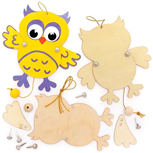 Baker Ross FE948 Eulen Handpuppen aus Holz - 5er Pack... - Jouets & Jeux Amazon Allemagne à 6.99€