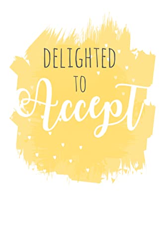 Wedding Acceptance Card - Delighted To Accept - Fournitures Bureau Amazon Royaume-Uni à 1.10€