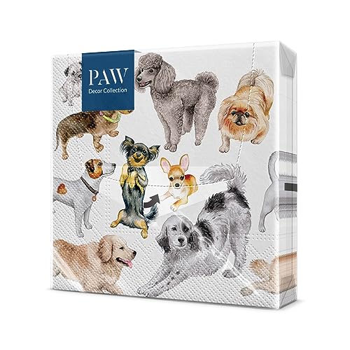PAW - Tovaglioli di Carta Colorati (33 x 33 cm) I 20 Pezzi... - Jouets & Jeux Amazon Italie à 3.89€