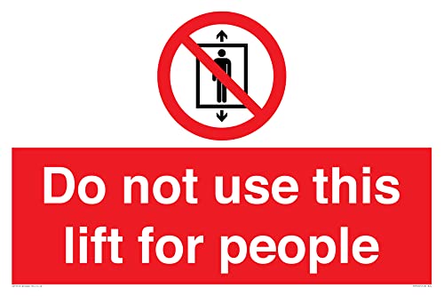No utilizar este elevador para personas letrero - 600x400mm... - Fournitures Bureau Amazon Espagne à 21.43€
