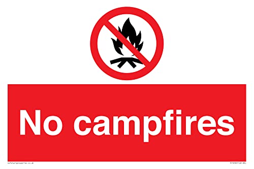 No campfires Sign - 300x200mm - A4L - Maison & Cuisine en promo à 2.57€