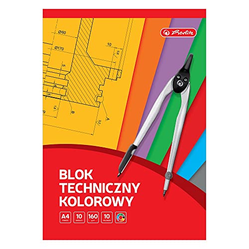 Herlitz Blocco tecnico A4, 10 fogli, colorato - Home & Kitchen Amazon Italy à 9.14€