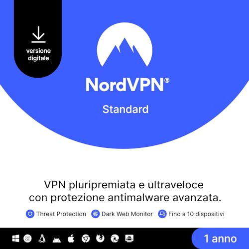 NordVPN Standard, 10 Dispositivi, 1-Anno, VPN e... - Jouets & Jeux Amazon Italie à 45.99€