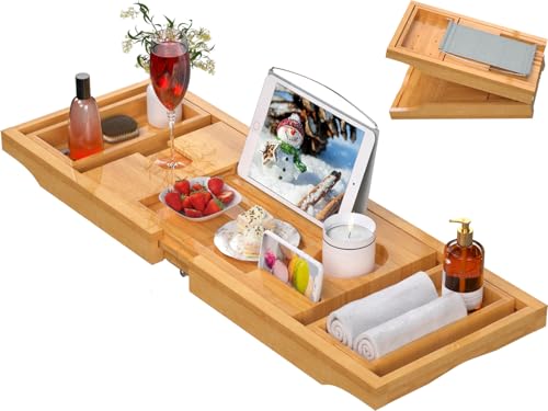 Artmalle Bathtub Caddy Tray for Tub,Foldable Bamboo Bath... - Sports & Fitness Amazon France à 44.23€