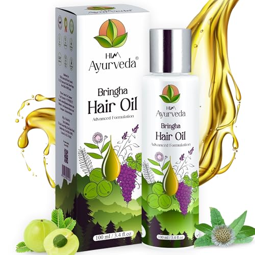 Him AYURVEDA BRINGHA HAIR OIL WITH COMB APPLICATOR-100ML - Beauté & Parfums en promo à 5.00€