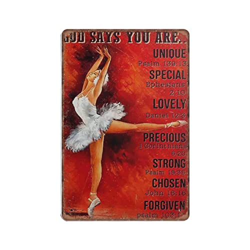 DAIERCY Funny Vintage Sign Girl Ballet God Says You Are... - Sports & Fitness Amazon Royaume-Uni à 3.04€