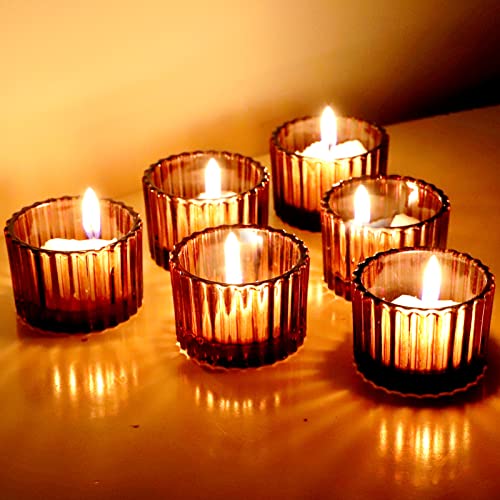 Small Amber Votive Candle Holders Set of 12, 2'' x 1.4''... - Maison & Cuisine Amazon Royaume-Uni à 12.68€