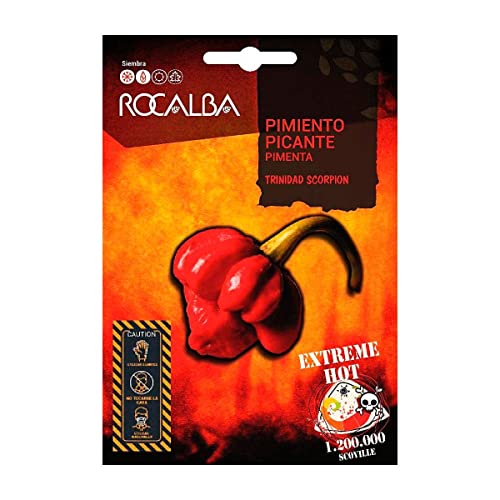 Semillas Pimiento Picante Trinidad Scorpion Rocalba - Épicerie Amazon Espagne à 1.40€