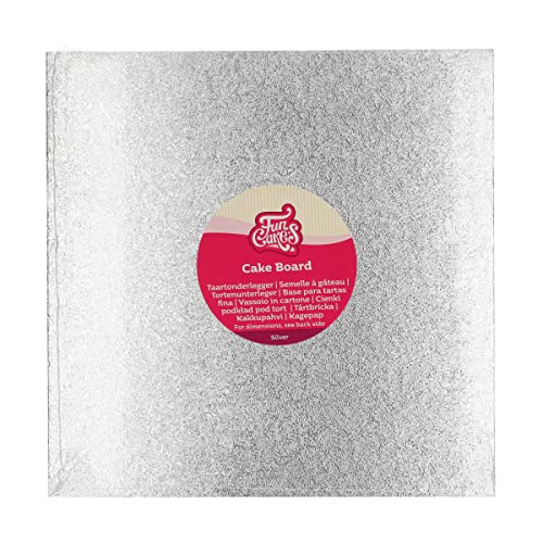 FunCakes Base Tarta Cuadrada 27,5 x 27,5 cm - Plata: Base... - Maison & Cuisine Amazon Espagne à 2.15€