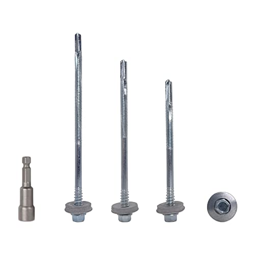 Lot de 40 vis auto-perceuses à tête hexagonale en acier... - Bricolage & Outils Amazon France à 35.16€