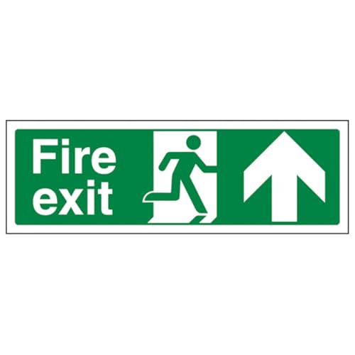 V Safety Fire Exit - Fire Exit Arrow Up - 300 X 100mm - Maison & Cuisine Amazon Royaume-Uni à 1.32€
