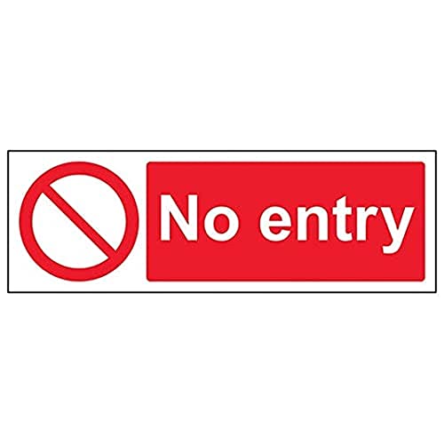 V Safety Prohibition Access - No Entry - 300 X 100mm - Maison & Cuisine en promo à 1.37€