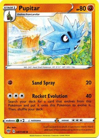 Pokemon Single Card PUPITAR 087/189 DARKNESS ABLAZE - Jouets & Jeux Amazon Royaume-Uni à 1.95€