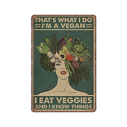 DAIERCY Funny Vintage Sign Retro Green I'm A Vegan Metal... - Sports & Fitness Amazon Royaume-Uni à 3.04€