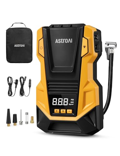 AstroAI Car Tyre Inflator Air Compressor, 240V Mains and... - Sports & Fitness Amazon Royaume-Uni à 34.98€