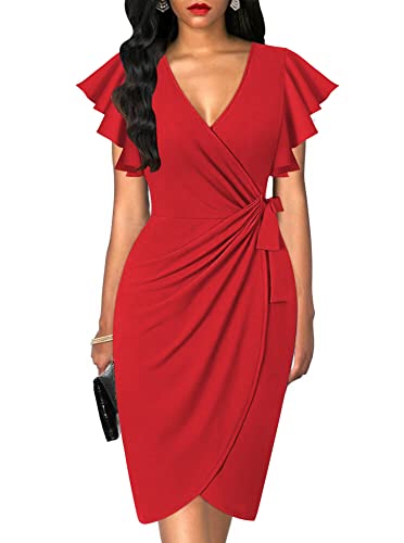 oten Abito da Donna con Scollo a V Profondo, Maniche a... - Amazon Italie à 14.11€