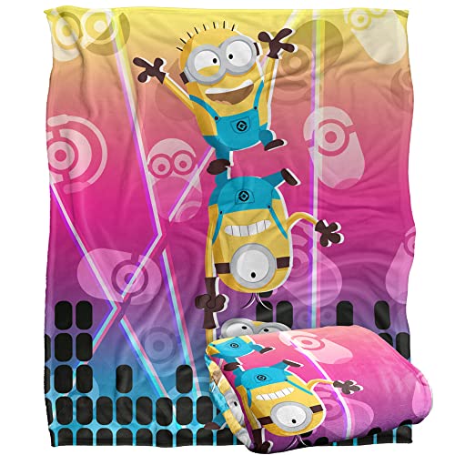 Minions CMYK Rave Silky Touch Super Soft Throw Blanket 152... - Maison & Cuisine en promo à 9.12€