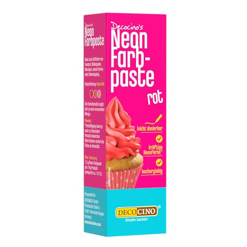 Decocino Neon Lebensmittelpaste rot – hochdosierte... - Épicerie Amazon Allemagne à 4.99€