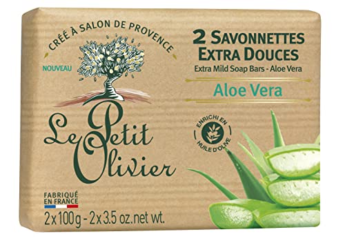 Extra Mild Soap Bars - Aloe Vera by Le Petit Olivier for... - Beauté & Parfums en promo à 3.11€
