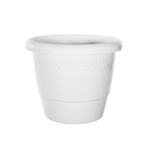CM 151985 Elsa Plastic Plant Pot 36 cm White - Jardin & Extérieur en promo à 59.16€