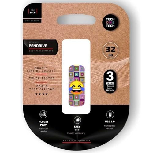 Memoria USB TECH ONE TECH 32GB 2.0 Clip Emoji MEPA - High-Tech & Électronique Amazon Espagne à 4.39€