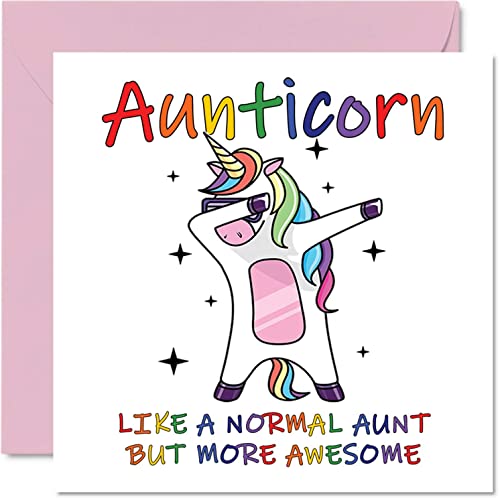 Cartes d'anniversaire pour tante pour elle – Aunticorn –... en promo à 4,65€ (-45%) sur Amazon FR