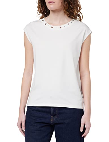 comma Camiseta, 0120 Blanco, 44 para Mujer - Mode & Vêtements en promo à 10.28€