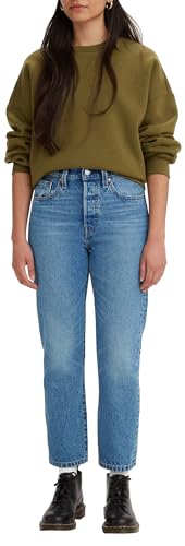 Levi's 501 Crop Vaqueros, Medium Indigo Worn In, 24W / 26L... - Amazon Espagne à 55.00€