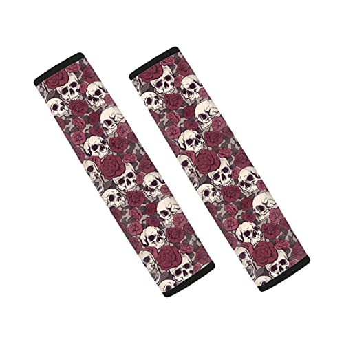 Dolyues 3D Punk Red Rose Skull Head Print Car Seat Belt... - Auto & Moto Amazon Royaume-Uni à 1.22€