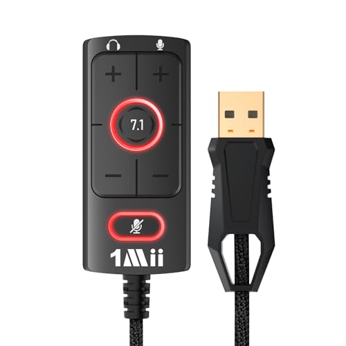1Mii Scheda audio USB cuffie e microfono per MAC e Windows... - High-Tech & Électronique Amazon Italie à 47.70€
