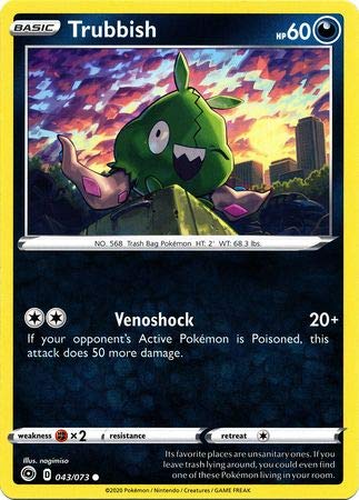 Pokemon Single Card TRUBBISH 043/073 Champion's Path - Jouets & Jeux Amazon Royaume-Uni à 1.95€
