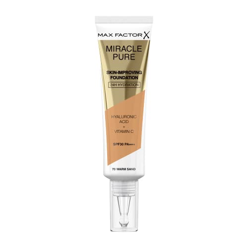Max Factor Miracle Pure Foundation 70 Warm Sand - Beauty & Fragrances Amazon Italy à 6.97€