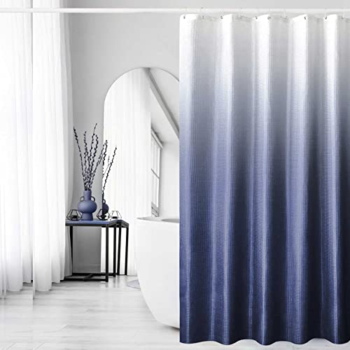 Gibelle Rideau de Douche en Tissu gaufré ombré Bleu Marine... - Maison & Cuisine Amazon France à 14.54€