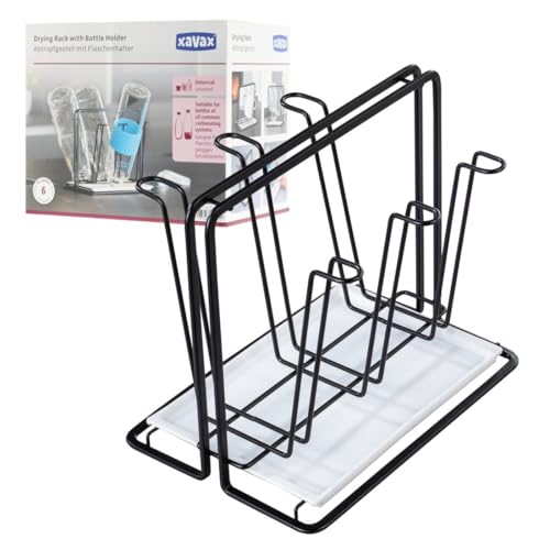 Xavax Dish Drainer with Bottle Holder, metal, Black, Bis zu... - Baby & Nursery Amazon UK à 6.99€