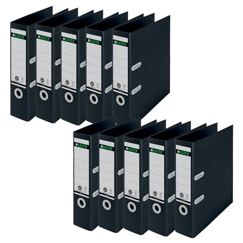 Lot de 10 classeurs à levier A4 80 mm Noir - Fournitures Bureau Amazon France à 36.35€