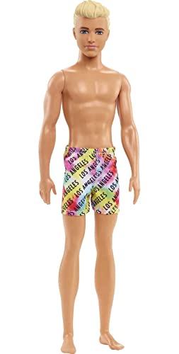 Barbie Ken Beach Poupée aux Cheveux blonds habillée d'un... - Jouets & Jeux Amazon France à 12.99€