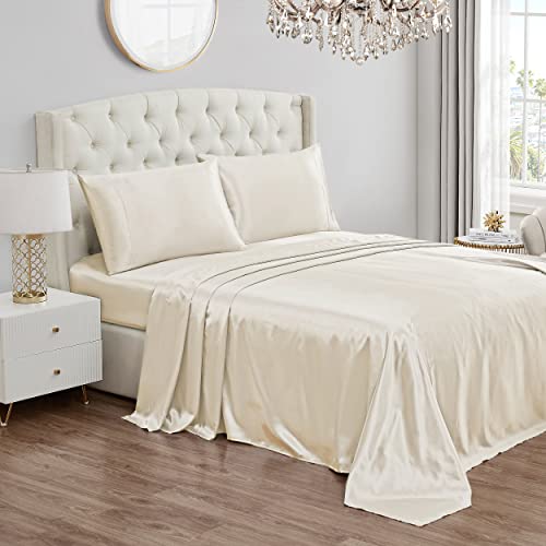 Juicy Couture Silky Satin Twin Sheet Set, 3-Piece Set with... - Maison & Cuisine Amazon Royaume-Uni à 13.02€